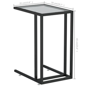 Τραπέζι Υπολογιστή Βοηθητικό Διαφανές 50x35x65 εκ. Ψημένο Γυαλί