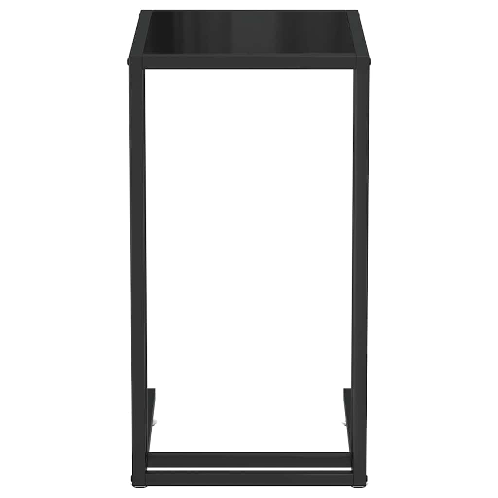 Τραπέζι Υπολογιστή Βοηθητικό Μαύρο 50x35x65 εκ. Ψημένο Γυαλί