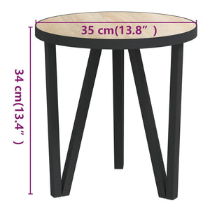 Τραπεζάκι Sonoma Δρυς Ø35 εκ. από MDF - Pakobazaar