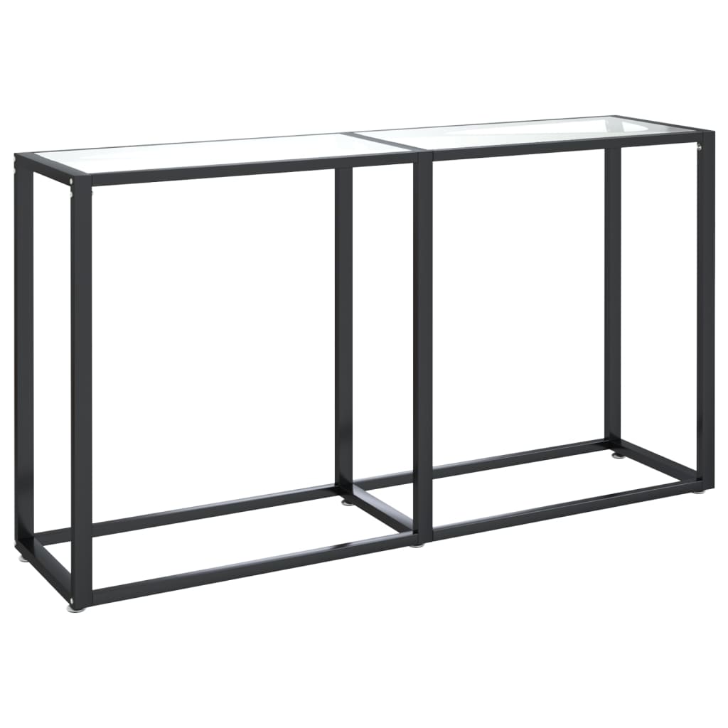 Τραπέζι Κονσόλα Διαφανές 140x35x75,5 εκ. από Ψημένο Γυαλί