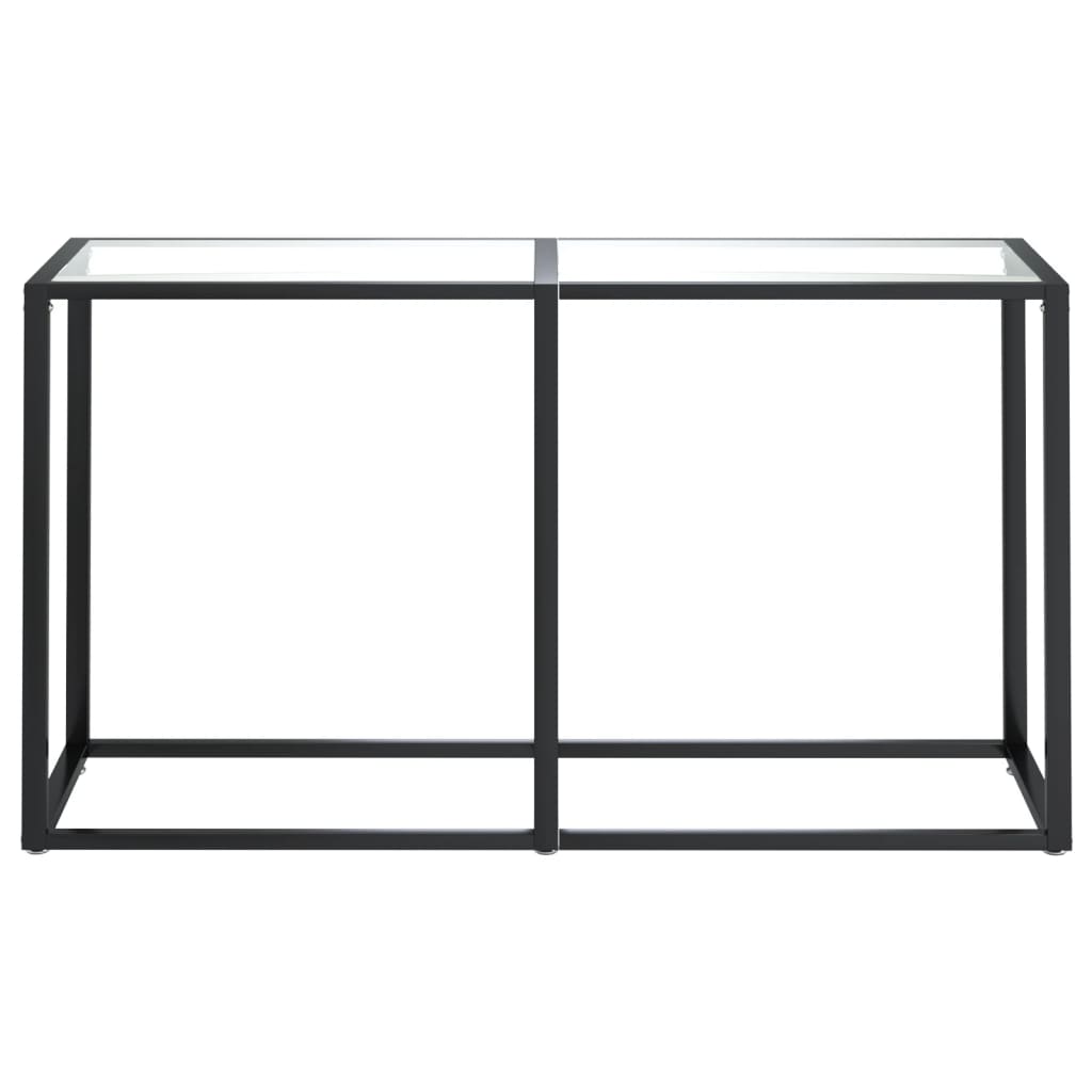 Τραπέζι Κονσόλα Διαφανές 140x35x75,5 εκ. από Ψημένο Γυαλί