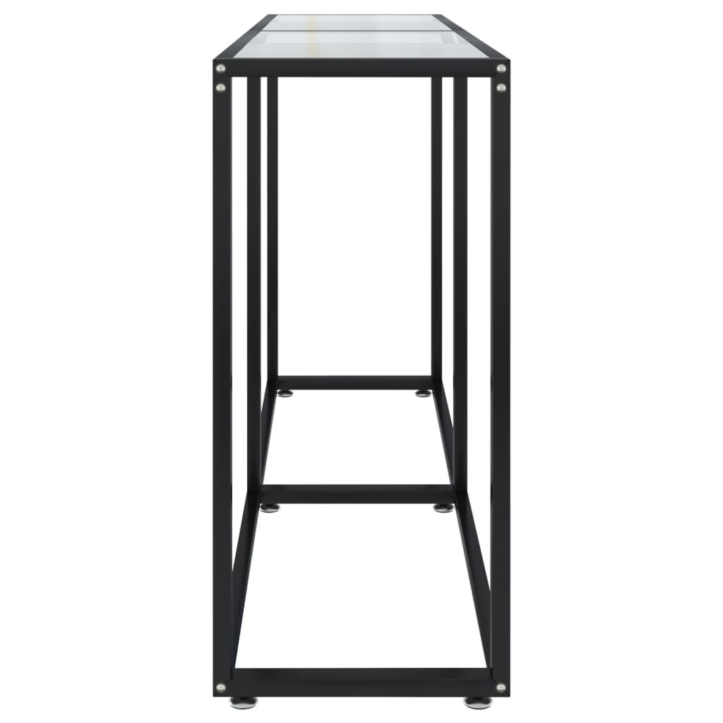 Τραπέζι Κονσόλα Διαφανές 140x35x75,5 εκ. από Ψημένο Γυαλί