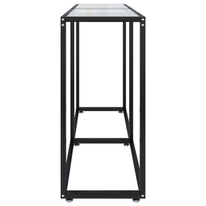 Τραπέζι Κονσόλα Διαφανές 140x35x75,5 εκ. από Ψημένο Γυαλί