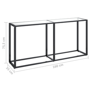 Τραπέζι Κονσόλα Διαφανές 160 x 35 x 75,5 εκ. από Ψημένο Γυαλί