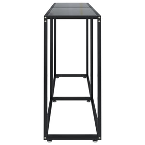 Τραπέζι Κονσόλα Μαύρο 160 x 35 x 75,5 εκ. από Ψημένο Γυαλί