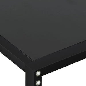 Τραπέζι Κονσόλα Μαύρο 160 x 35 x 75,5 εκ. από Ψημένο Γυαλί