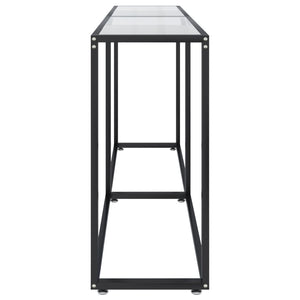 Τραπέζι Κονσόλα Διαφανές 180x35x75,5 εκ. από Ψημένο Γυαλί