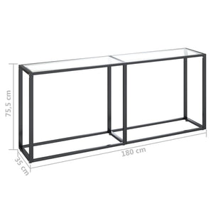 Τραπέζι Κονσόλα Διαφανές 180x35x75,5 εκ. από Ψημένο Γυαλί