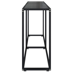 Τραπέζι Κονσόλα Μαύρο 180 x 35 x 75,5 εκ. από Ψημένο Γυαλί - Pakobazaar