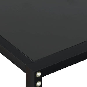 Τραπέζι Κονσόλα Μαύρο 200 x 35 x 75,5 εκ. από Ψημένο Γυαλί