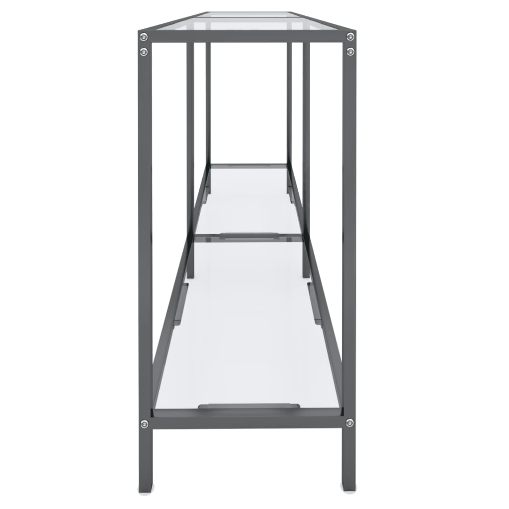 Τραπέζι Κονσόλα Διαφανές 140 x 35 x 75,5 εκ. από Ψημένο Γυαλί