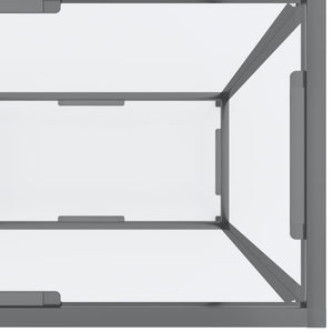 Τραπέζι Κονσόλα Διαφανές 140 x 35 x 75,5 εκ. από Ψημένο Γυαλί