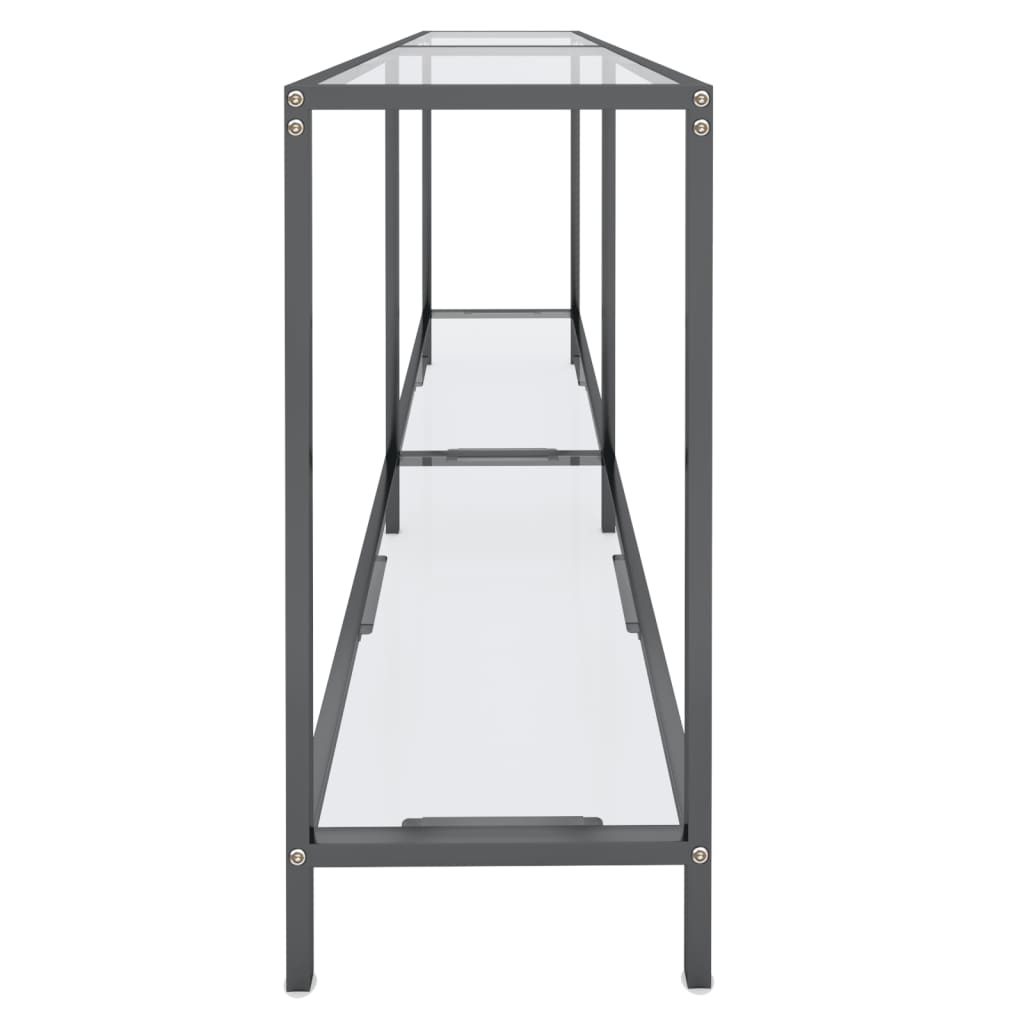 Τραπέζι Κονσόλα Διαφανές 160 x 35 x 75,5 εκ. από Ψημένο Γυαλί
