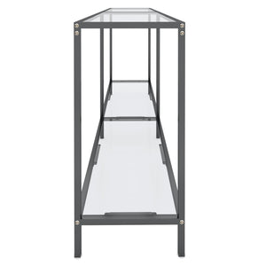 Τραπέζι Κονσόλα Διαφανές 160 x 35 x 75,5 εκ. από Ψημένο Γυαλί