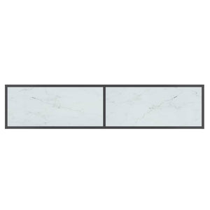 Τραπέζι Κονσόλα Λευκό 160 x 35 x 75,5 εκ. από Ψημένο Γυαλί