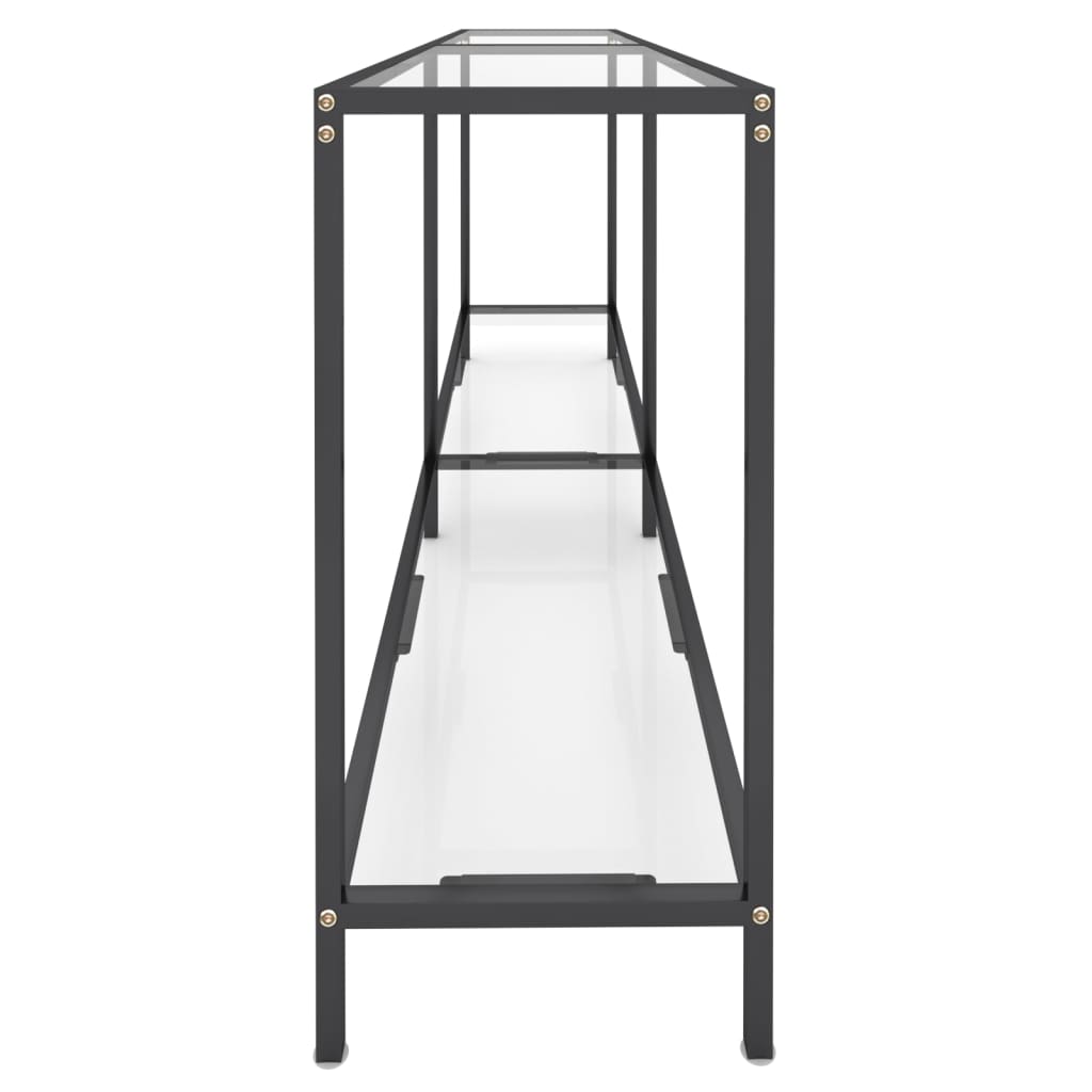 Τραπέζι Κονσόλα Διαφανές 180 x 35 x 75,5 εκ. από Ψημένο Γυαλί