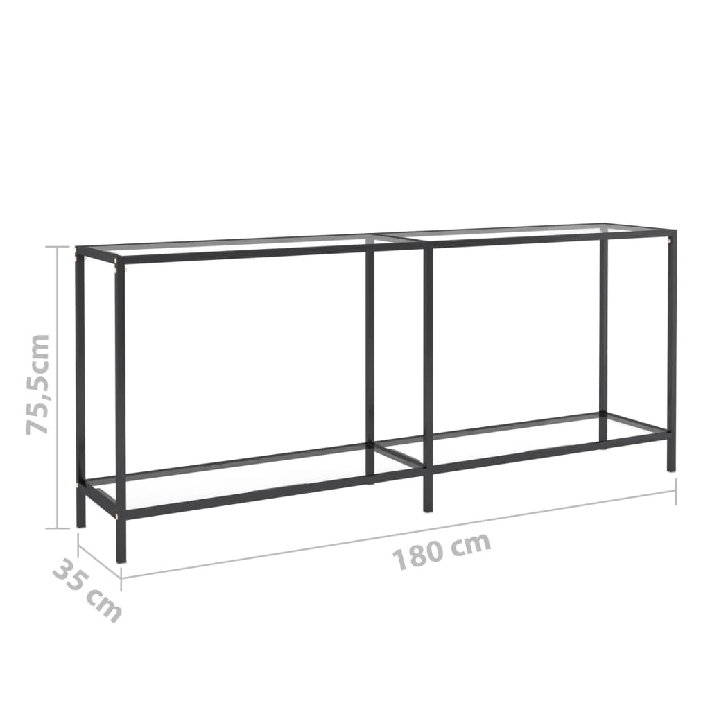 Τραπέζι Κονσόλα Διαφανές 180 x 35 x 75,5 εκ. από Ψημένο Γυαλί