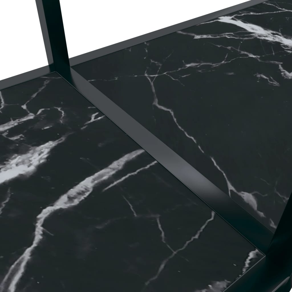 Τραπέζι Κονσόλα Μαύρο 180 x 35 x 75,5 εκ. από Ψημένο Γυαλί