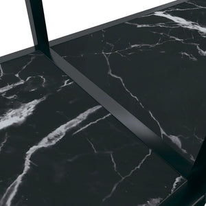 Τραπέζι Κονσόλα Μαύρο 180 x 35 x 75,5 εκ. από Ψημένο Γυαλί