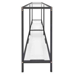 Τραπέζι Κονσόλα Διαφανές 200 x 35 x 75,5 εκ. από Ψημένο Γυαλί