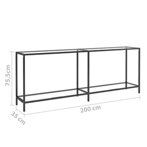 Τραπέζι Κονσόλα Διαφανές 200 x 35 x 75,5 εκ. από Ψημένο Γυαλί