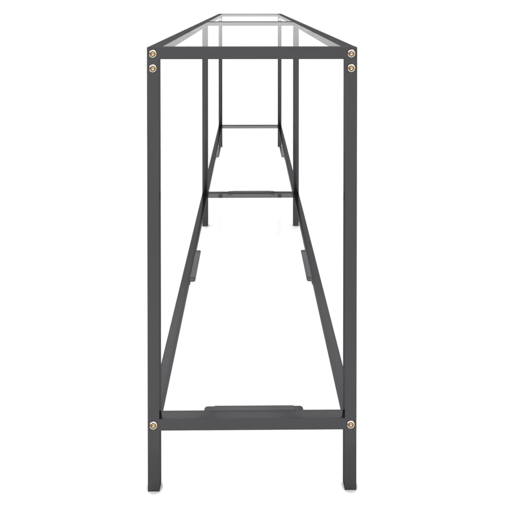 Τραπέζι Κονσόλα Διαφανές 220 x 35 x 75,5 εκ. από Ψημένο Γυαλί