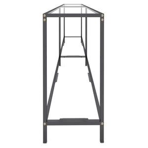 Τραπέζι Κονσόλα Διαφανές 220 x 35 x 75,5 εκ. από Ψημένο Γυαλί
