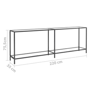 Τραπέζι Κονσόλα Διαφανές 220 x 35 x 75,5 εκ. από Ψημένο Γυαλί
