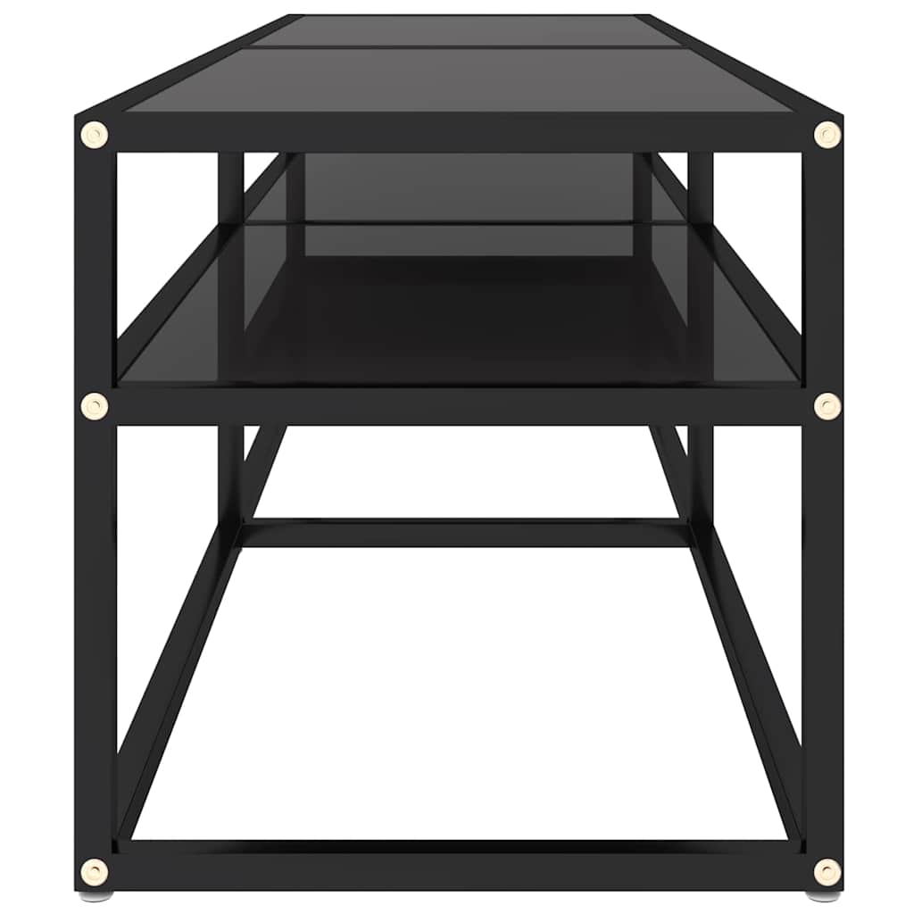 Έπιπλο Τηλεόρασης Μαύρο 140 x 40 x 40,5 εκ. από Γυαλί Ασφαλείας