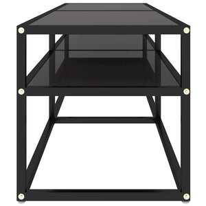 Έπιπλο Τηλεόρασης Μαύρο 140 x 40 x 40,5 εκ. από Γυαλί Ασφαλείας