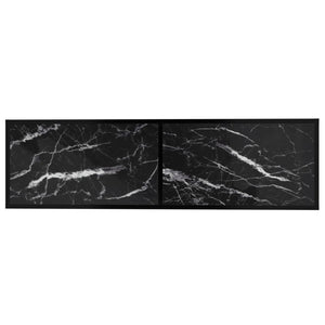 Έπιπλο Τηλεόρασης Λευκό Όψη Μαρμάρου 140x40x40,5εκ Γυαλί Ασφαλ.