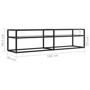Έπιπλο Τηλεόρασης Διαφανές 160 x 40 x 40,5 εκ. από Γυαλί Ασφαλ.