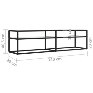 Έπιπλο Τηλεόρασης Λευκό Όψη Μαρμάρου 160x40x40,5εκ Ψημένο Γυαλί