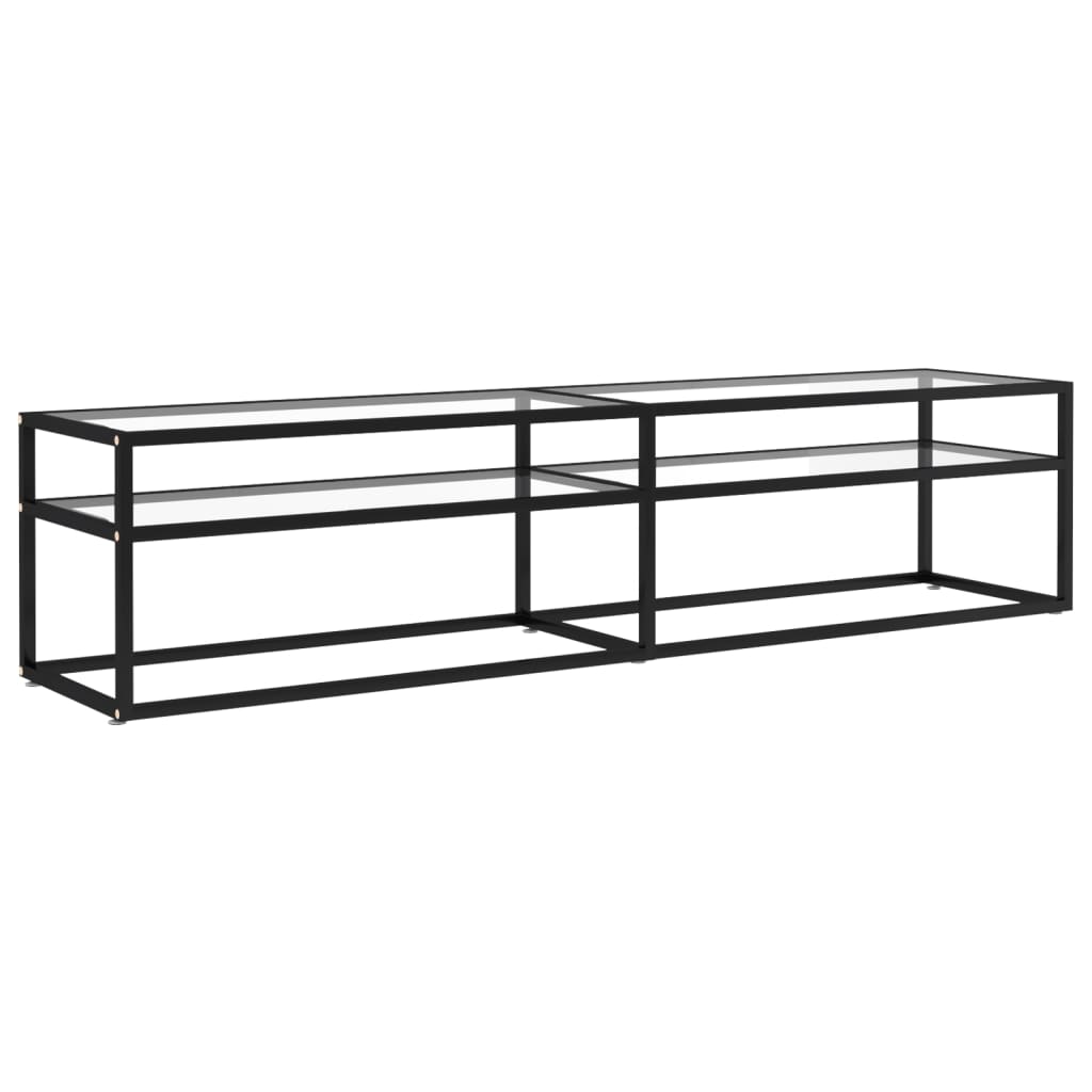Έπιπλο Τηλεόρασης Διαφανές 180 x 40 x 40,5 εκ. από Ψημένο Γυαλί