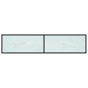 Έπιπλο Τηλεόρασης Λευκό Όψη Μαρμάρου 180x40x40,5εκ Ψημένο Γυαλί