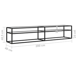 Έπιπλο Τηλεόρασης Διαφανές 200 x 40 x 40,5 εκ. από Γυαλί Ασφαλ.