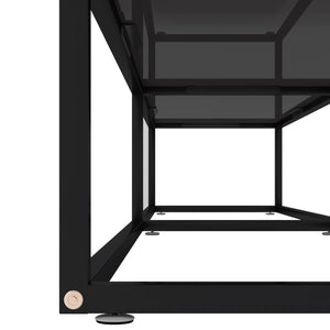 Έπιπλο Τηλεόρασης Μαύρο 200 x 40 x 40,5 εκ. από Γυαλί Ασφαλ.