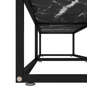 Έπιπλο Τηλεόρασης Λευκό Όψη Μαρμάρου 200x40x40,5εκ Γυαλί Ασφαλ.