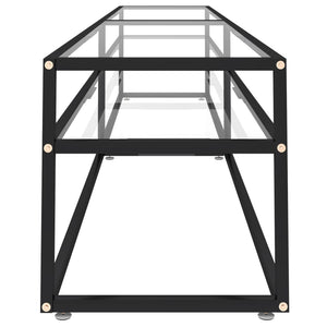 Έπιπλο Τηλεόρασης Διαφανές 220 x 40 x 40,5 εκ. από Ψημένο Γυαλί