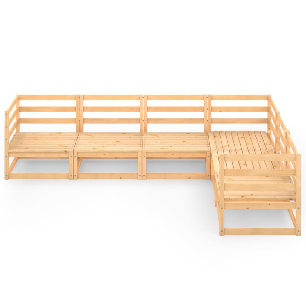 Σαλόνι Κήπου 6 Τεμαχίων από Μασίφ Ξύλο Πεύκου - PAKOBAZAAR