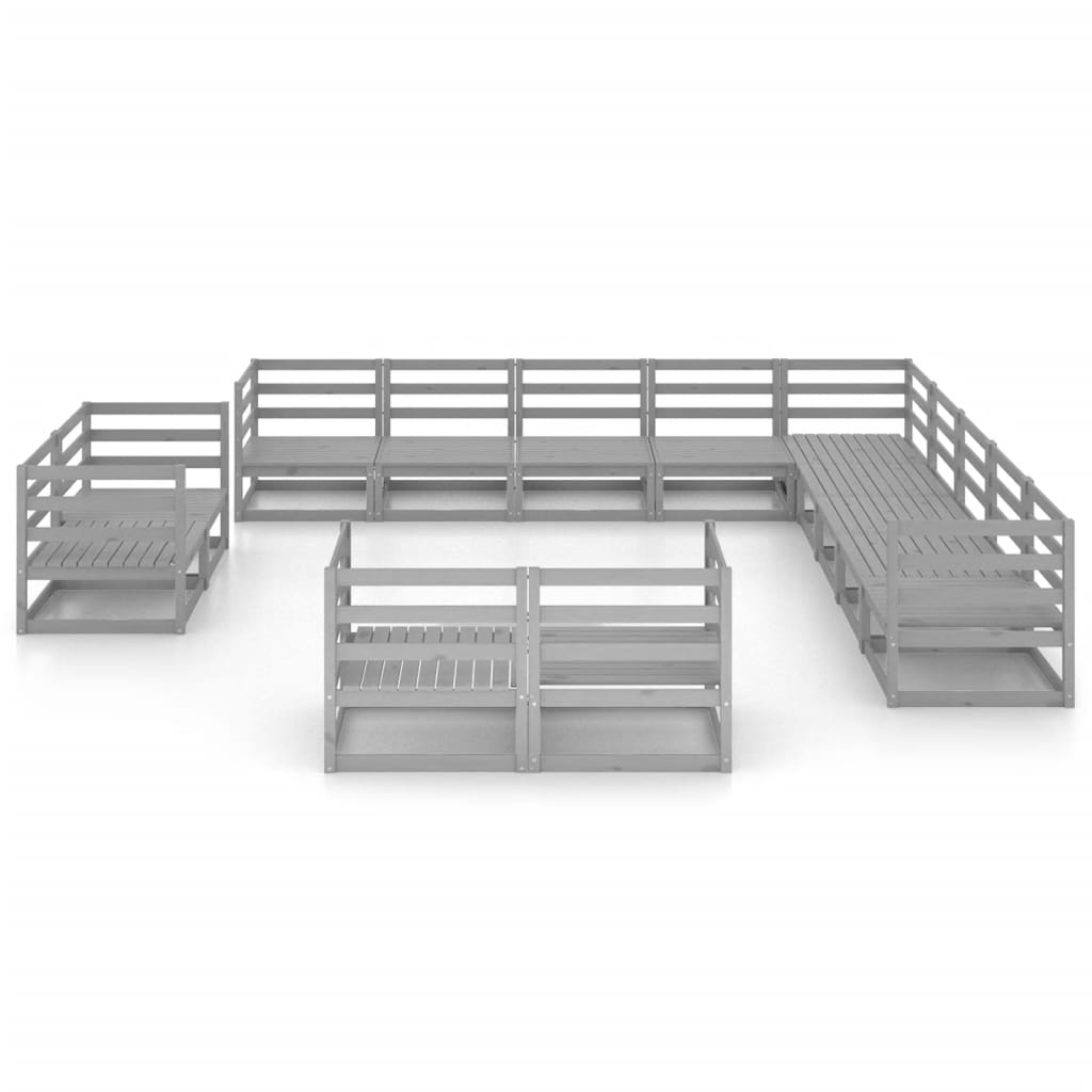 Σαλόνι Κήπου 13 Τεμαχίων από Μασίφ Ξύλο Πεύκου - PAKOBAZAAR