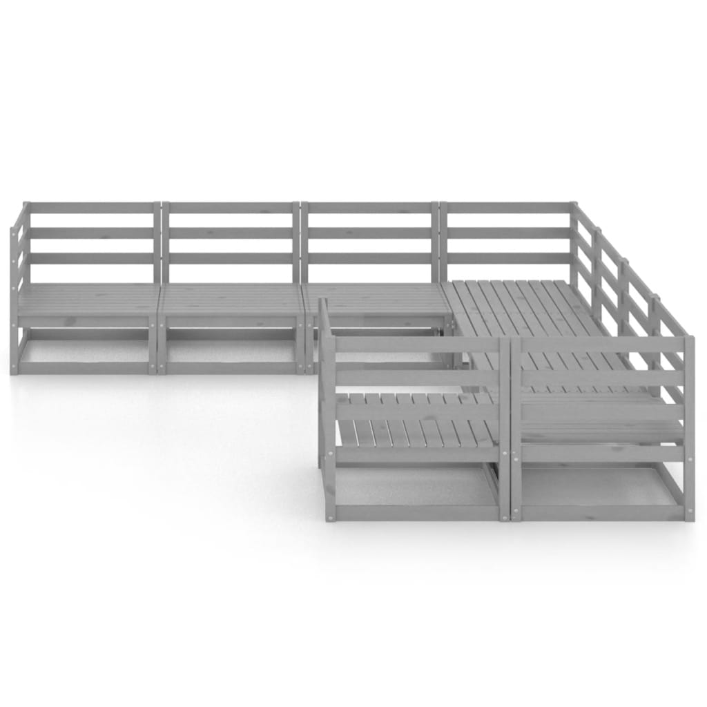 Σαλόνι Κήπου 8 Τεμαχίων από Μασίφ Ξύλο Πεύκου - PAKOBAZAAR