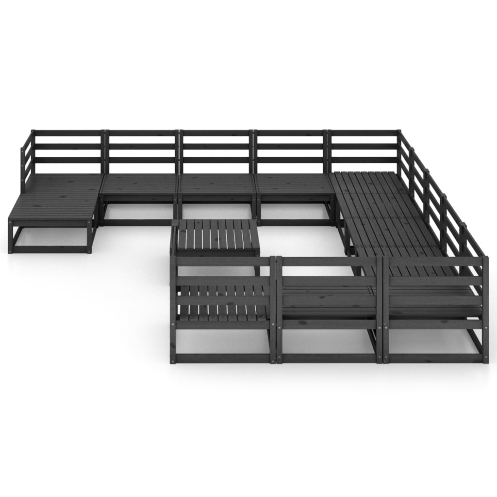 Σαλόνι Κήπου 13 Τεμαχίων από Μασίφ Ξύλο Πεύκου - PAKOBAZAAR