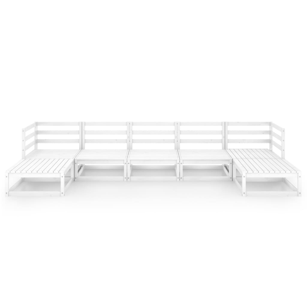 Σαλόνι Κήπου Σετ 7 Τεμαχίων από Μασίφ Ξύλο Πεύκου - PAKOBAZAAR