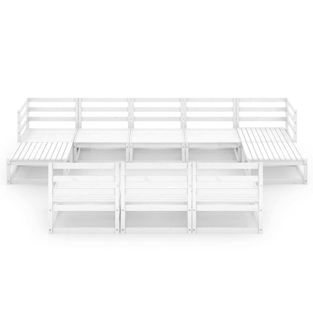 Σαλόνι Κήπου 10 Τεμαχίων από Μασίφ Ξύλο Πεύκου