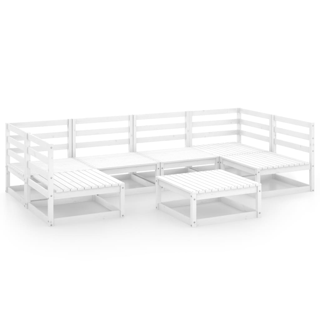 Σαλόνι Κήπου 7 Τεμαχίων από Μασίφ Ξύλο Πεύκου - PAKOBAZAAR