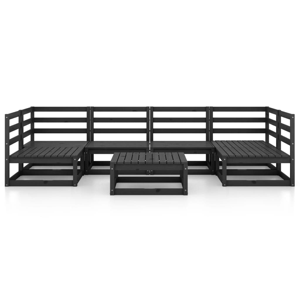 Σαλόνι Κήπου 7 Τεμαχίων από Μασίφ Ξύλο Πεύκου - PAKOBAZAAR