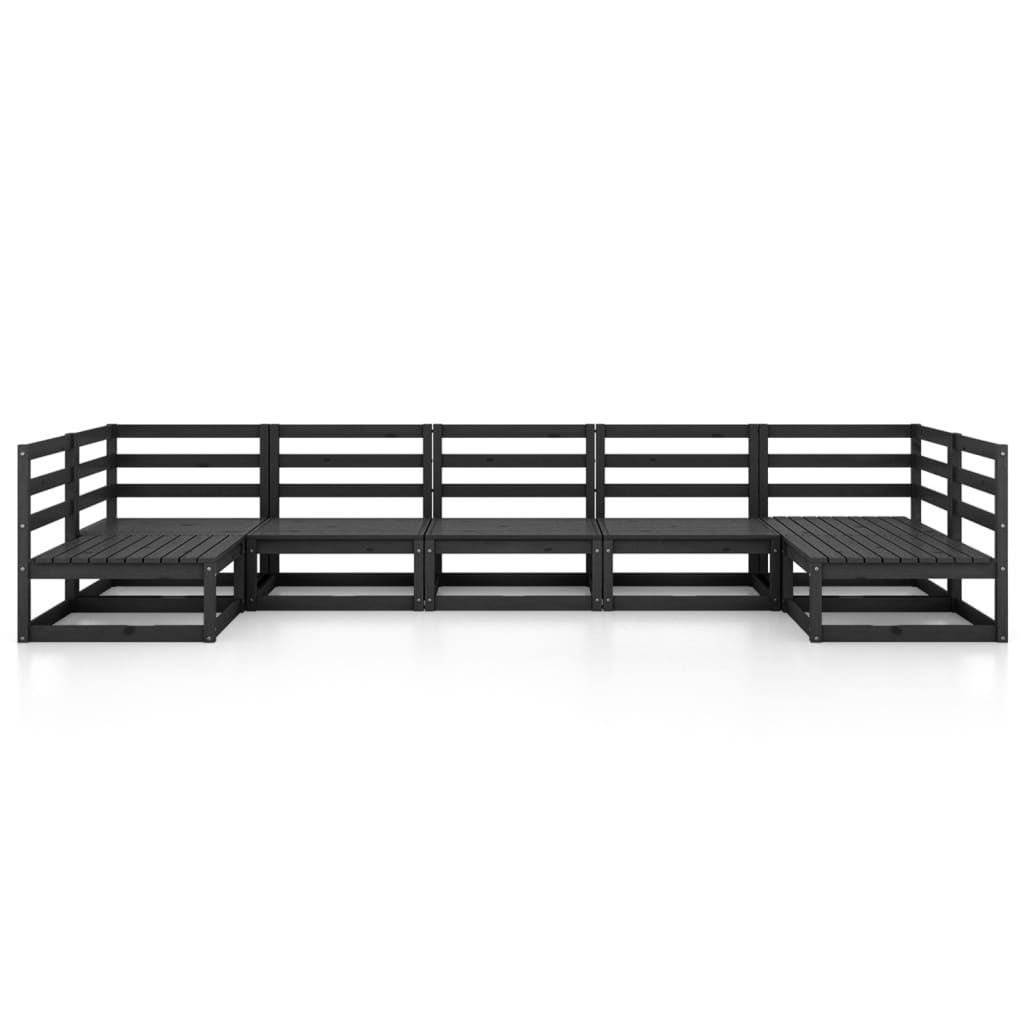 Σαλόνι Κήπου 7 Τεμαχίων από Μασίφ Ξύλο Πεύκου - PAKOBAZAAR