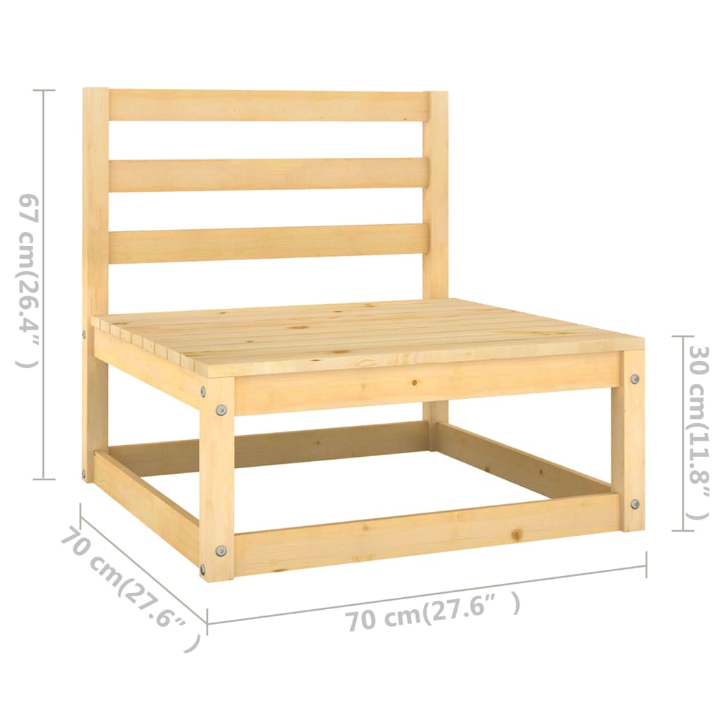 Σαλόνι Κήπου 12 Τεμαχίων από Μασίφ Ξύλο Πεύκου - Pakobazaar