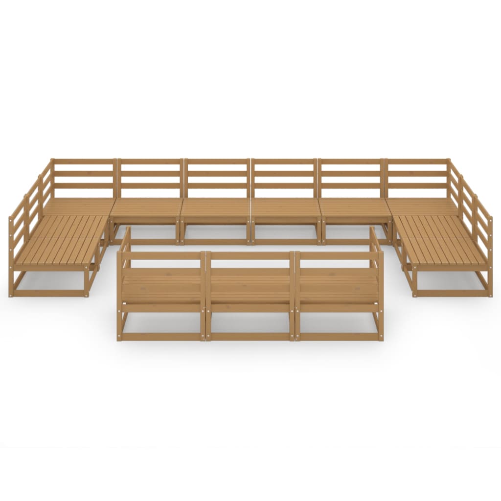 Σαλόνι Κήπου 13 Τεμαχίων από Μασίφ Ξύλο Πεύκου - PAKOBAZAAR